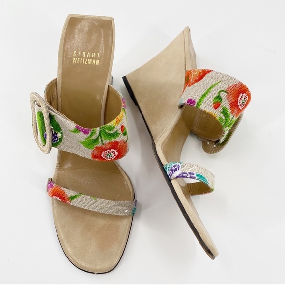 Stuart Weitzman Slip On Wedge Sandal - Picture 1 of 11